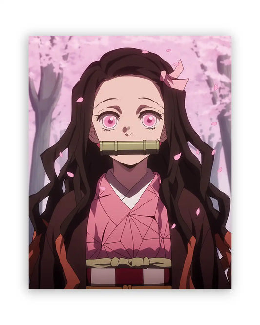 Cuadro de Nezuko Kamado – Demon Slayer - Pétalos de Sakura