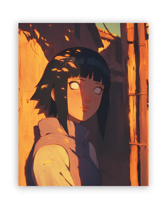 🌙 Póster de Hinata Hyuga - La luz en la sombra ✨
