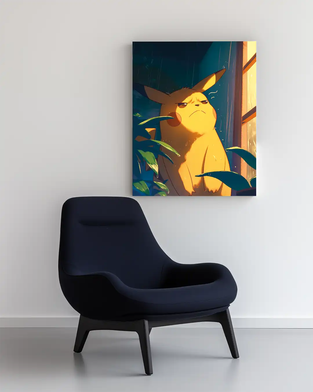 💛 Póster de Pikachu - Mirada melancólica ⚡